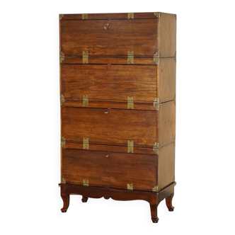 Four stackable Chinese campaign chests, circa 1880.