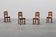 Set of 4 Early Art Deco Oak & Wicker Dining Chairs, Belgium, 1915