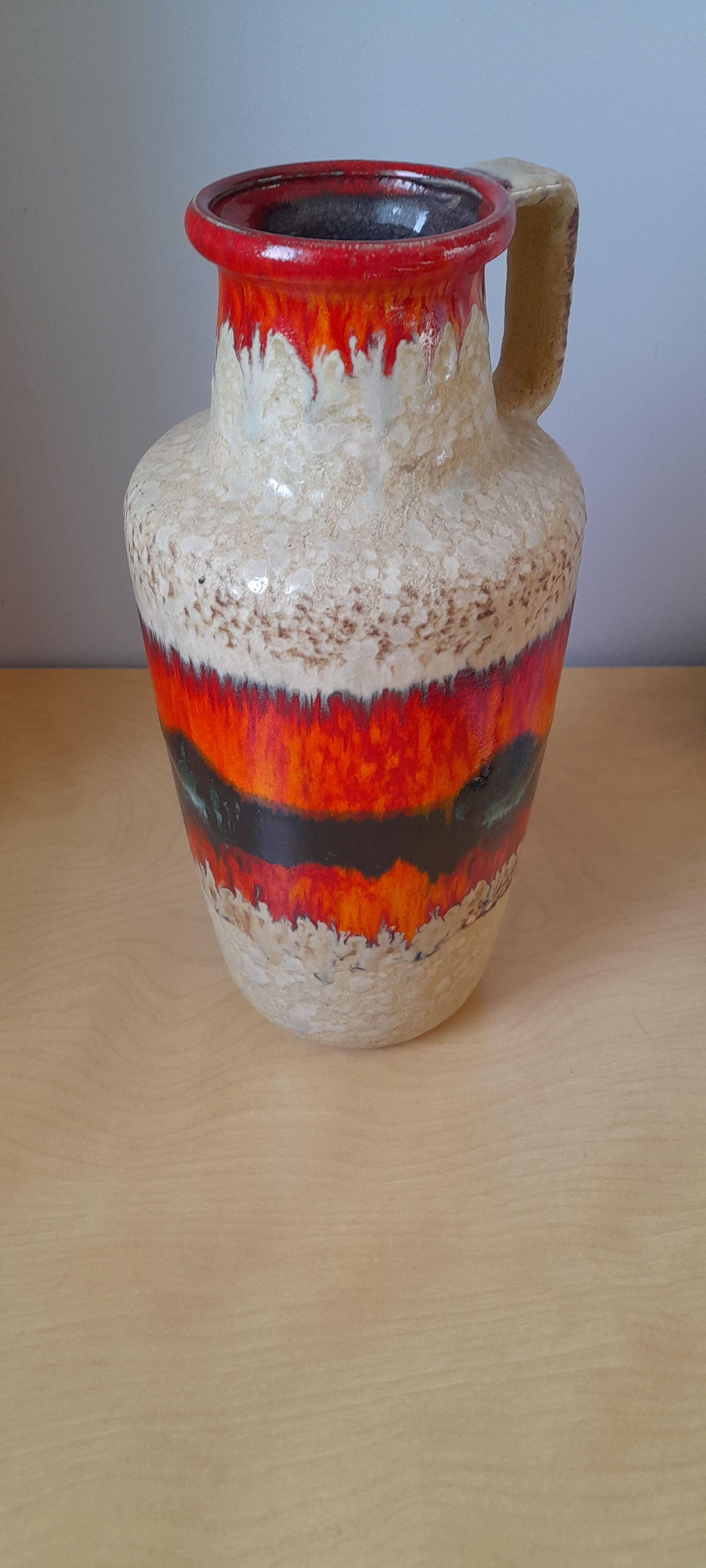 Vase fat lava 70s