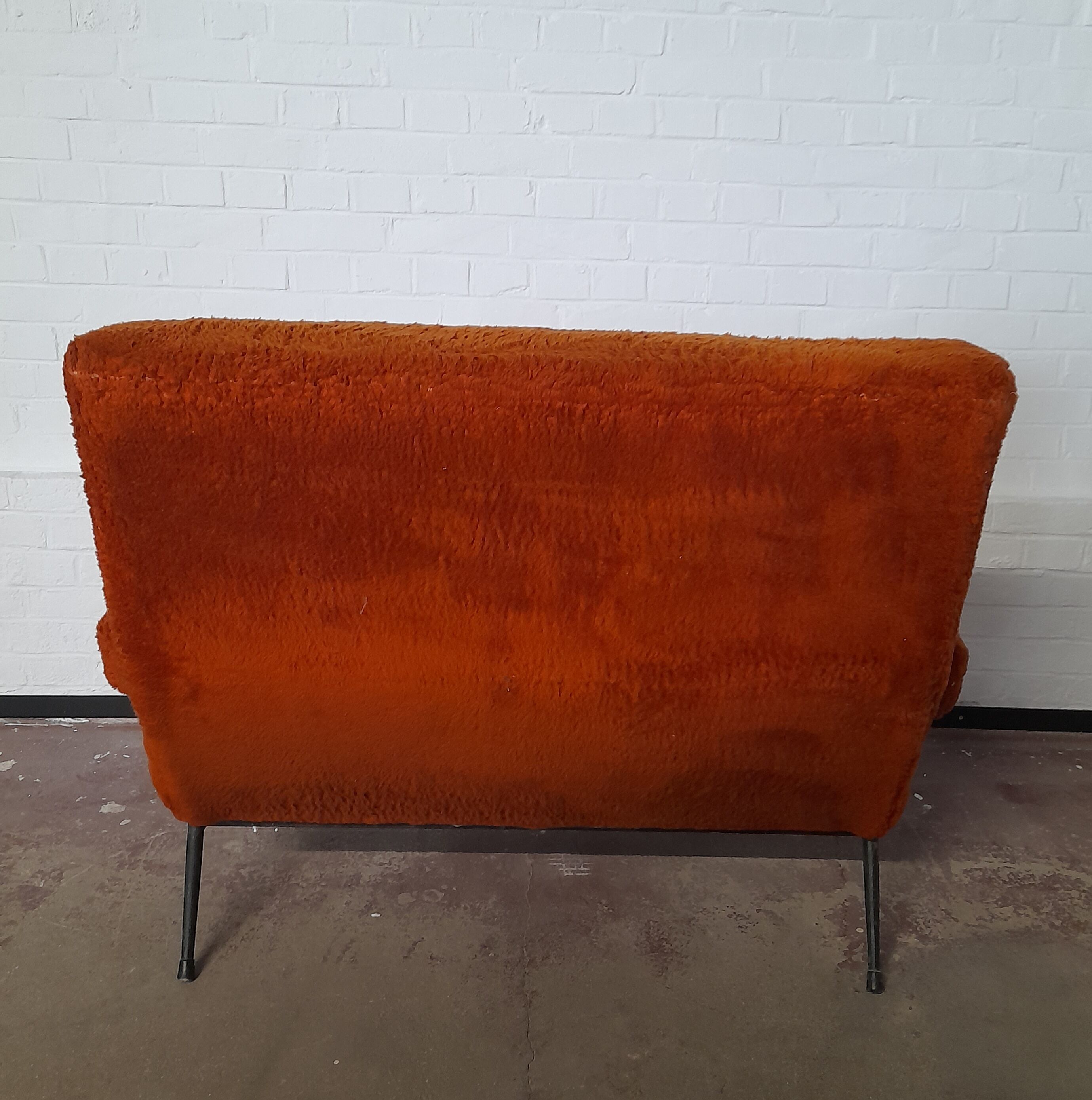 2-seater sofa 60s/70s in soft wool