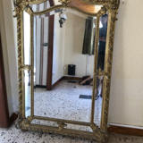 Bevelled golden mirror 170 x 105 cm