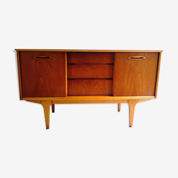 Mid Century Sideboard Retro Compact Teak Sideboard By Jentique 1970s