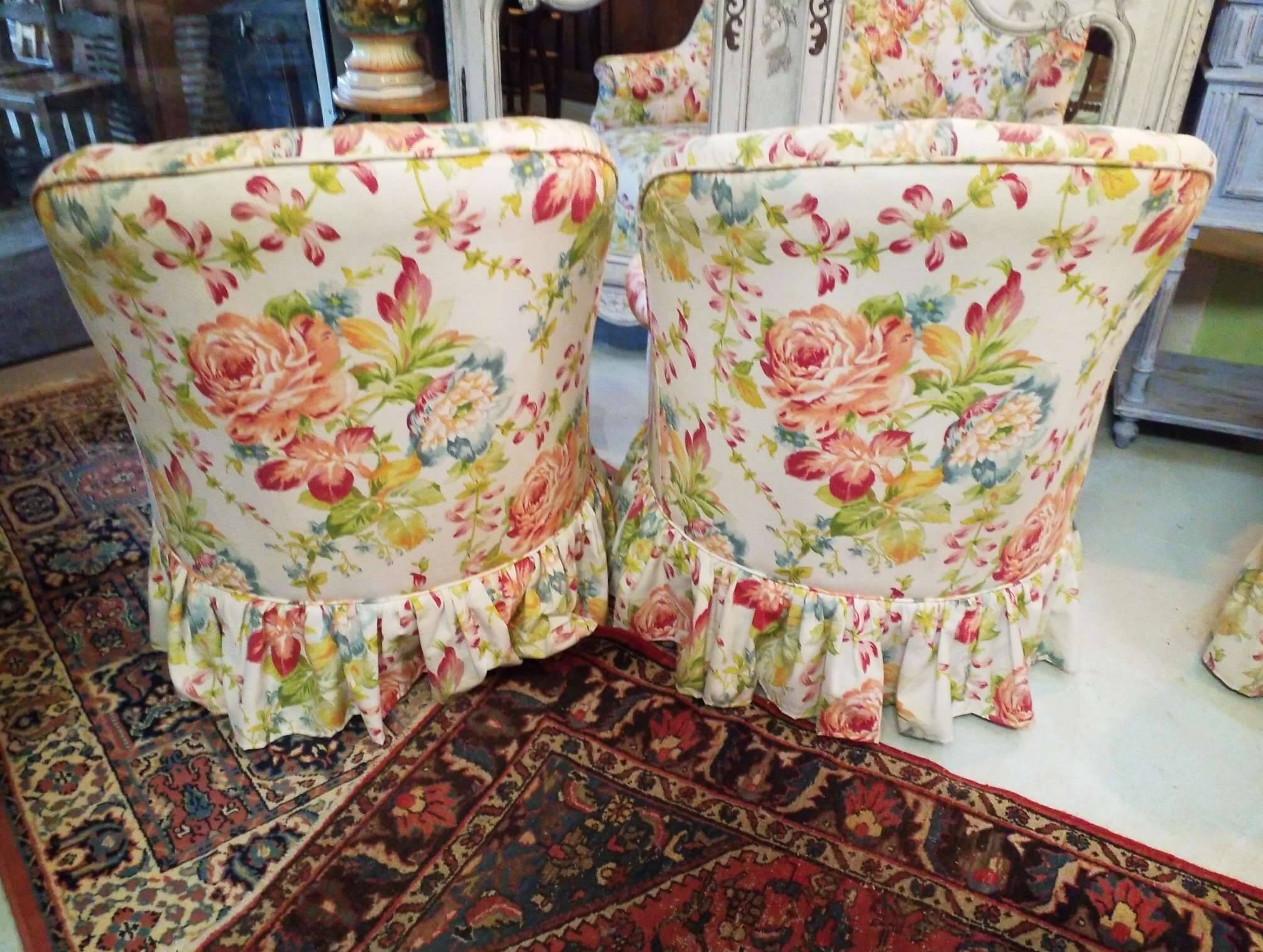 Pair of toad armchairs