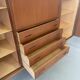 Vintage Danish Highboard teak and oak
