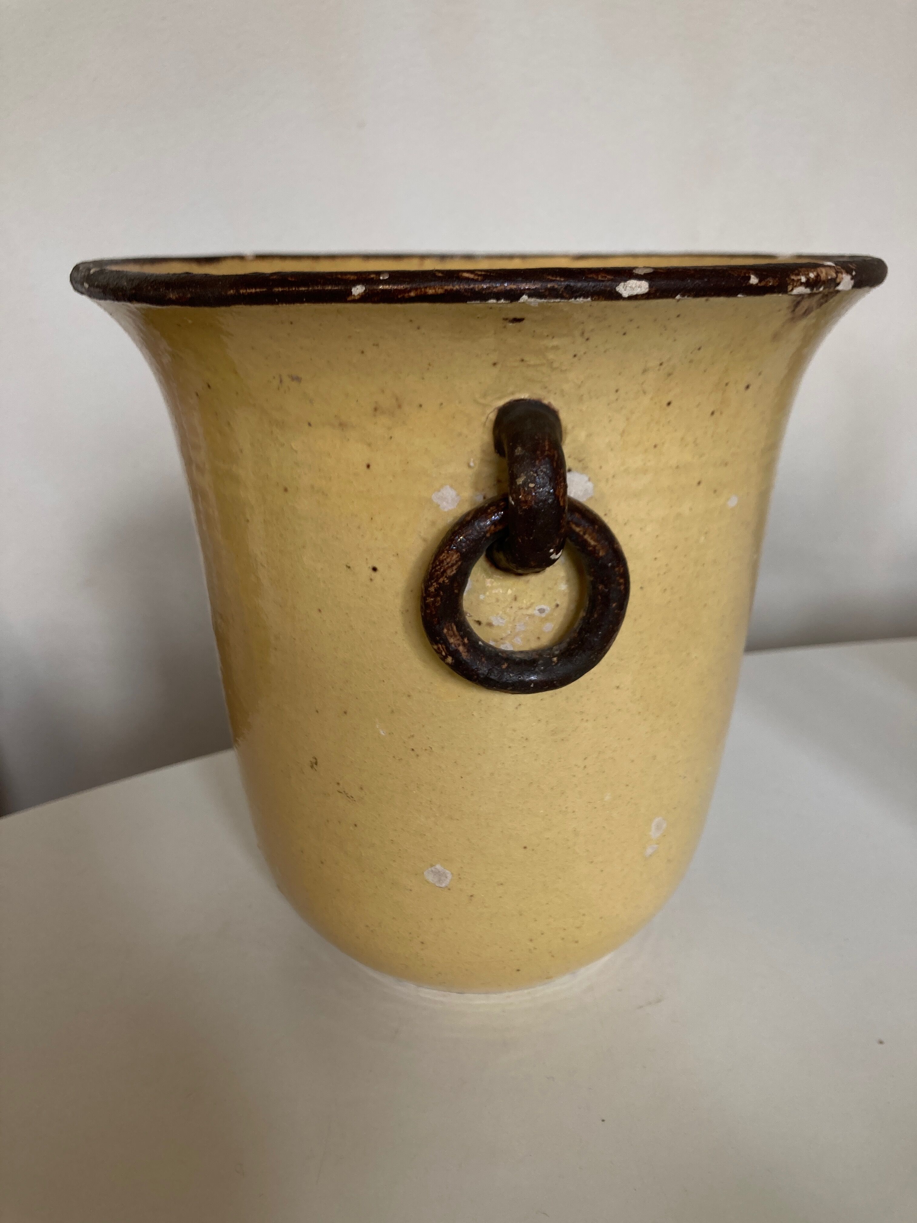 Neoclassical urn vase in glazed clay Etienne Noël Dieulefit 1940