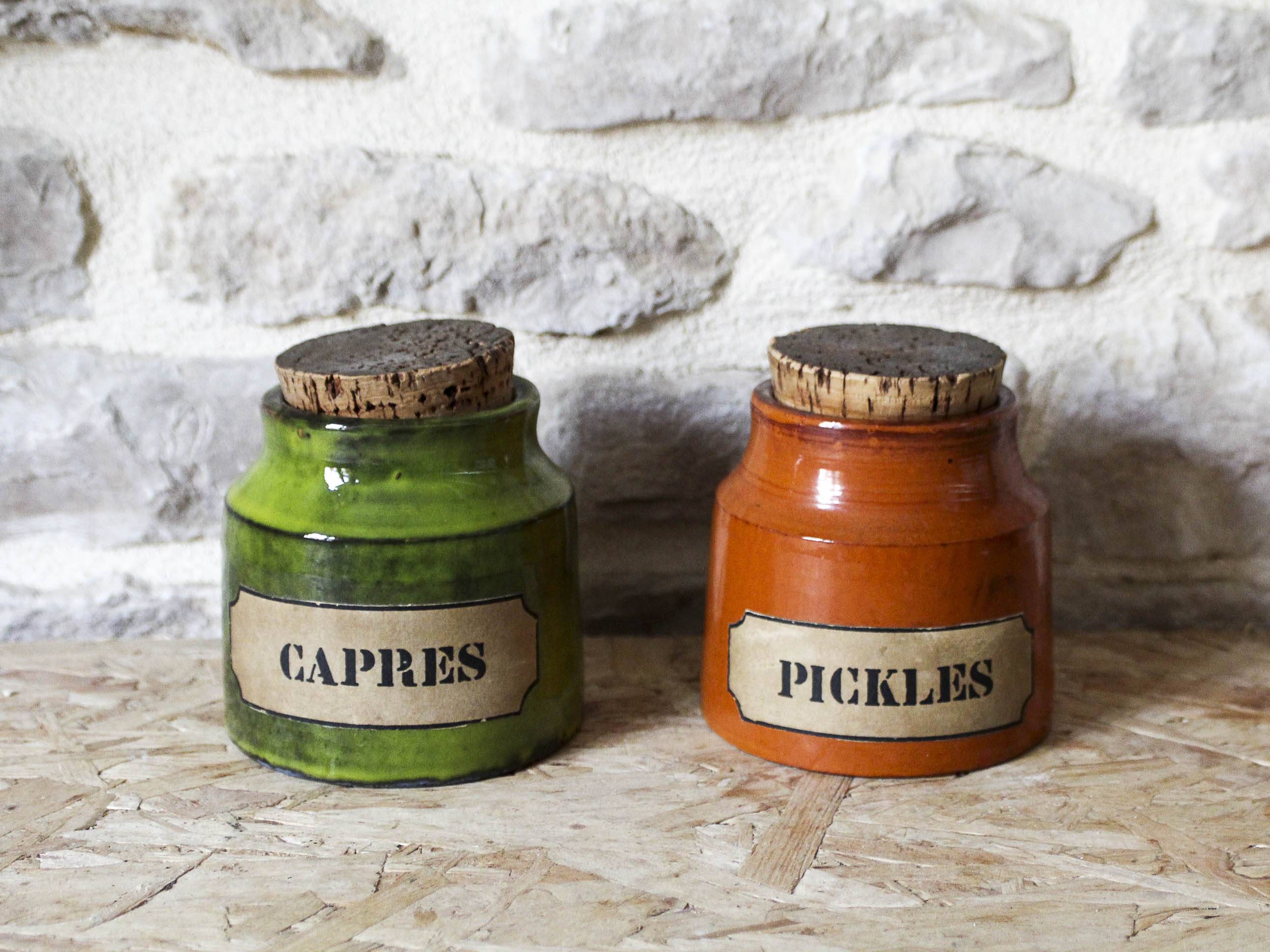 Pair of Mado Jolain ceramic pots