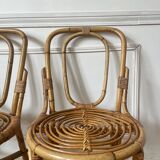 Pair of vintage Italian rattan chairs
