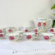 Vintage tea set in Sarreguemines flowered earthenware, "Troyes" model