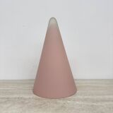 Matte Pink glass SCE Teepee table lamp , 1970’s , France