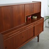 Teak highboard, Danish design, 1960s, production: Denmark