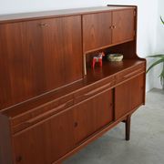 Teak highboard, Danish design, 1960s, production: Denmark