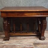 Antique desk in Renaissance style made of walnut from the late 19th century.