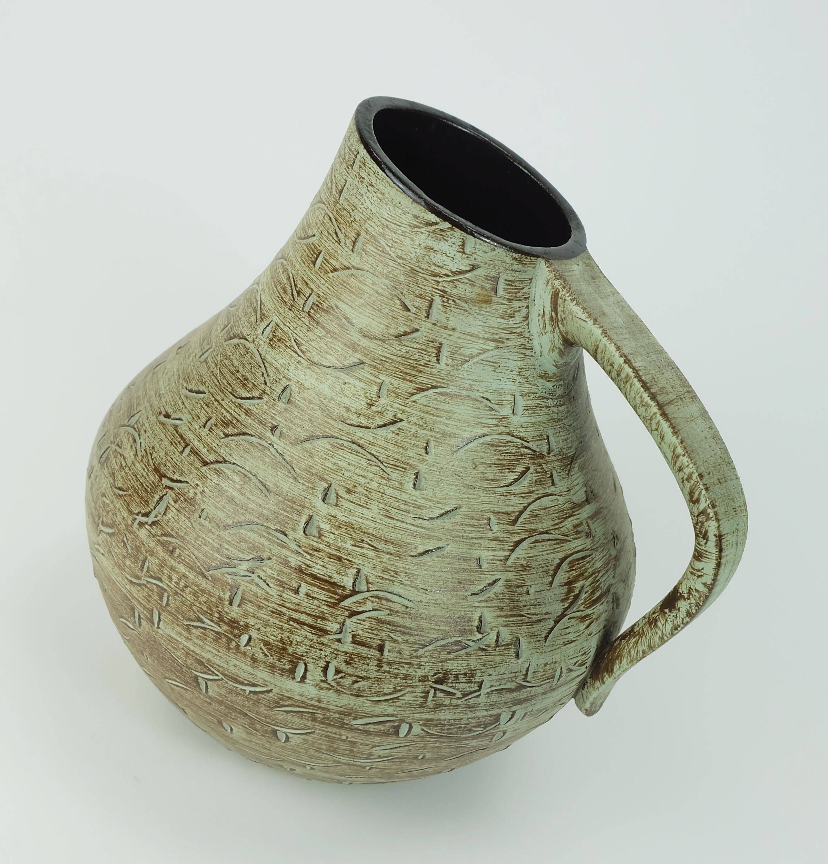 1930s to 1950s VASE dümler&breiden post bauhaus art deco m.277/23 sgraffito