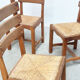 Ensemble de six chaises de salle à manger françaises
