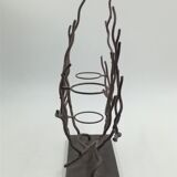 Coral-shaped metal candlestick