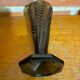 Antique Art Deco Smoked Grey Molded Glass Vase Vintage Decoration