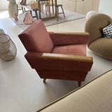 50s-60s velvet armchair