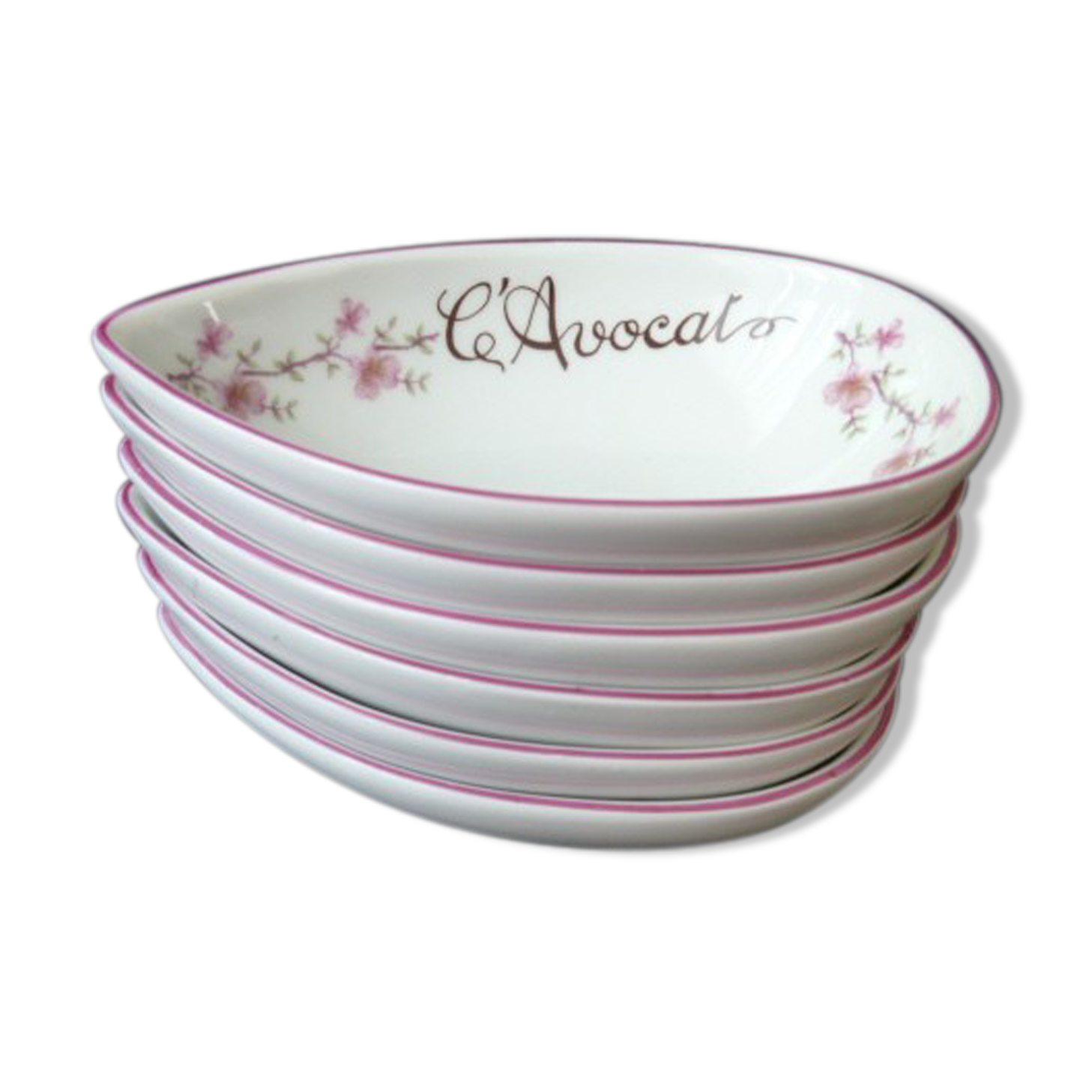 Lot De 6 Coupelles Avocat En Céramique Blanche - Ravier Vintage Pour Service Apéro