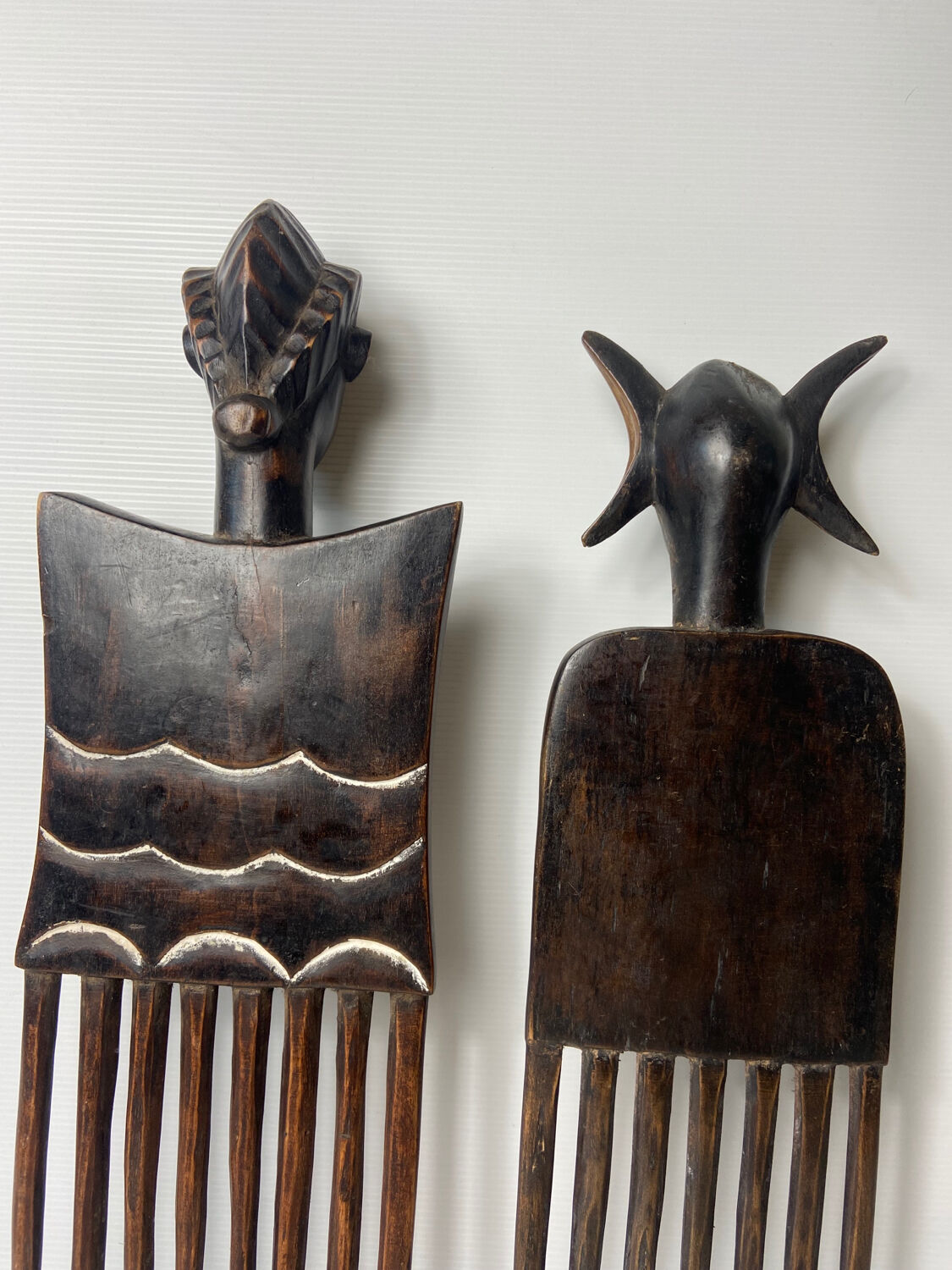 Pair of Akan combs