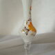 Soliflore en opaline blanche fleuri vintage