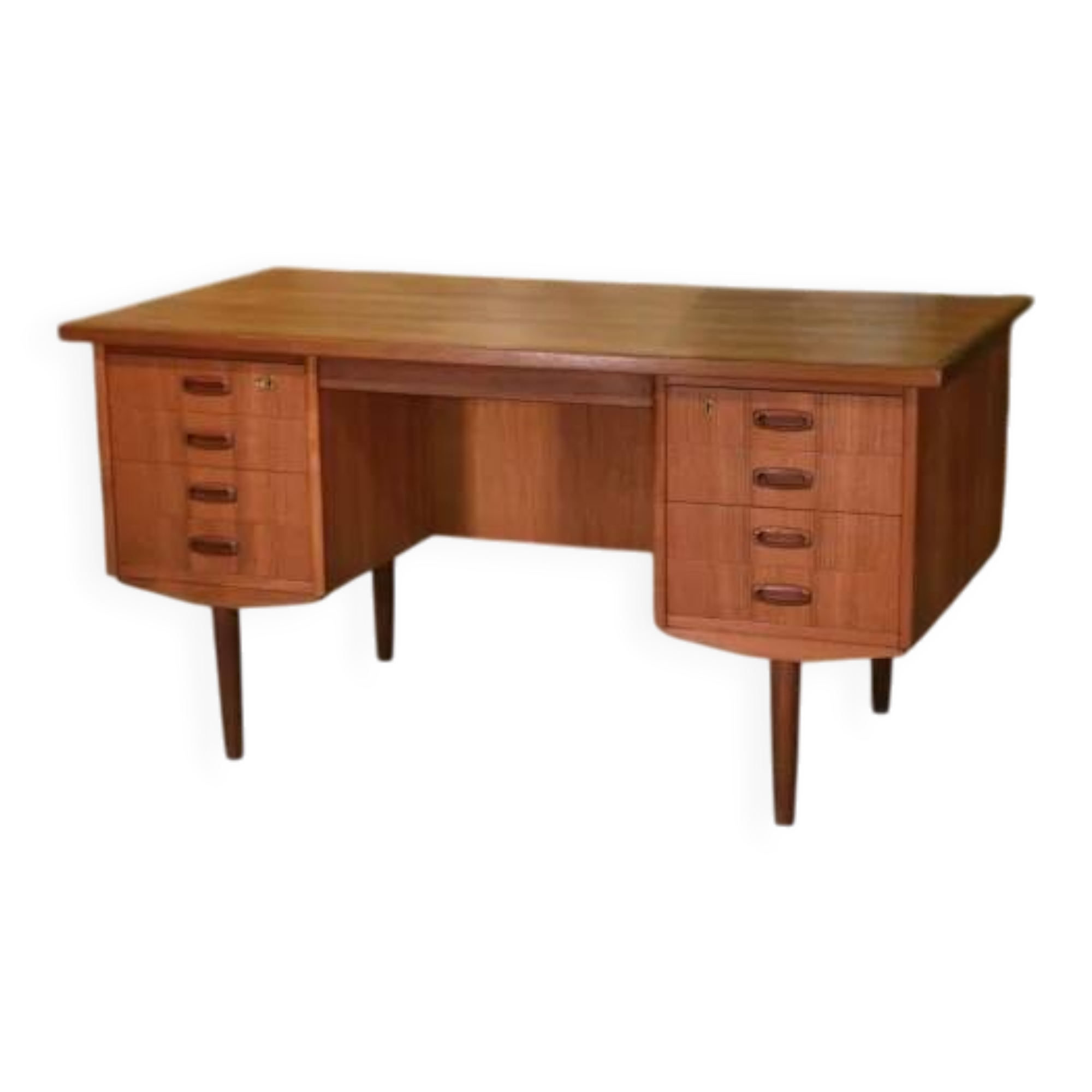 Scandinavian teak desk produced by Samcom Denmark, 1960s