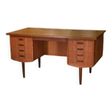 Scandinavian teak desk produced by Samcom Denmark, 1960s