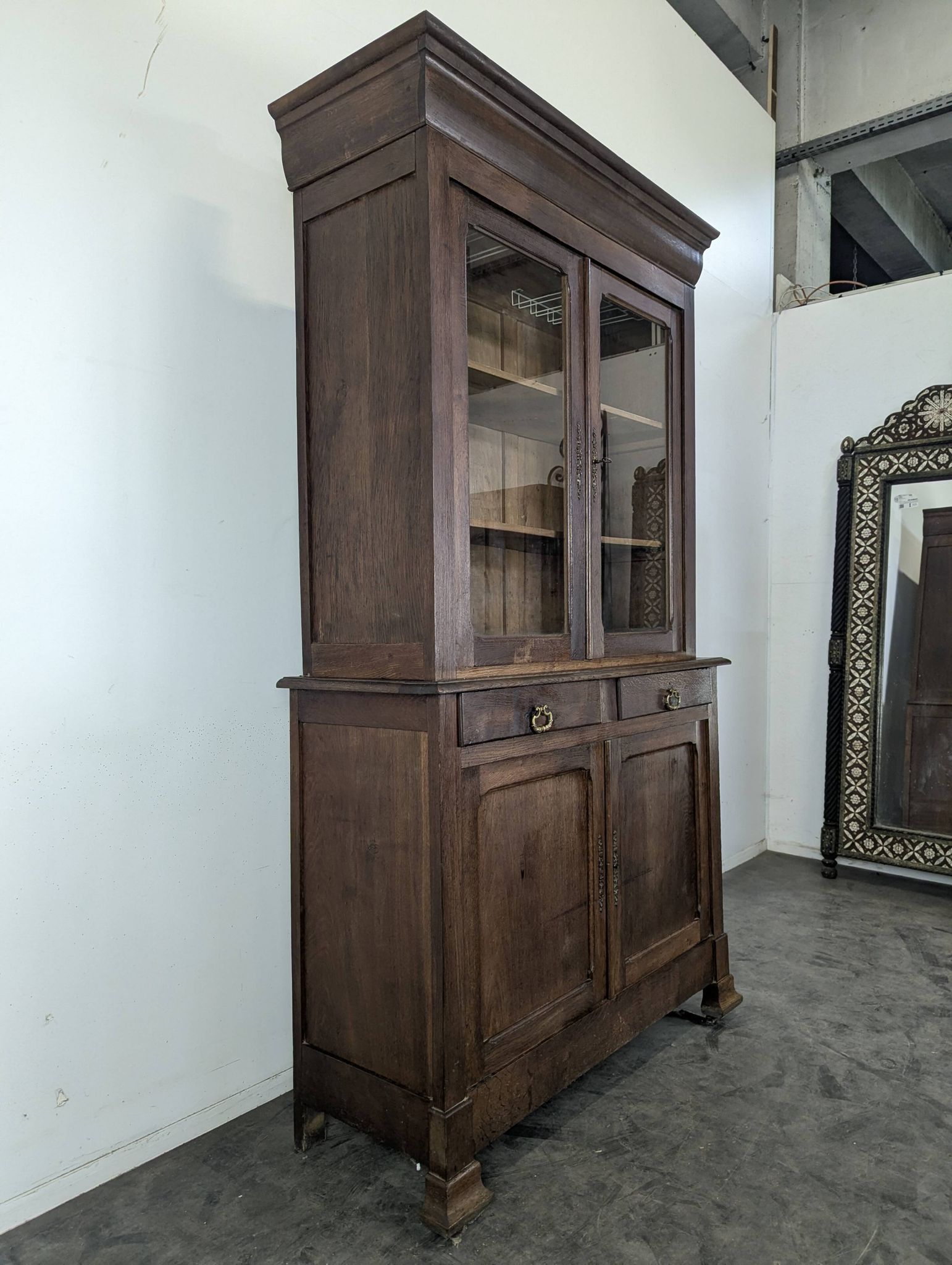 Louis Philippe oak two-body buffet