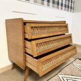 Rattan chest of drawers feet compass