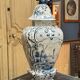 Large baluster vase with parrot - Holland, Delft 19th century