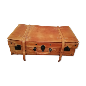 Antique leather suitcase
