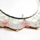Italian mid-century wall mirror with a Murano glass frame and blossoms