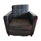 Fauteuil noir en peau
