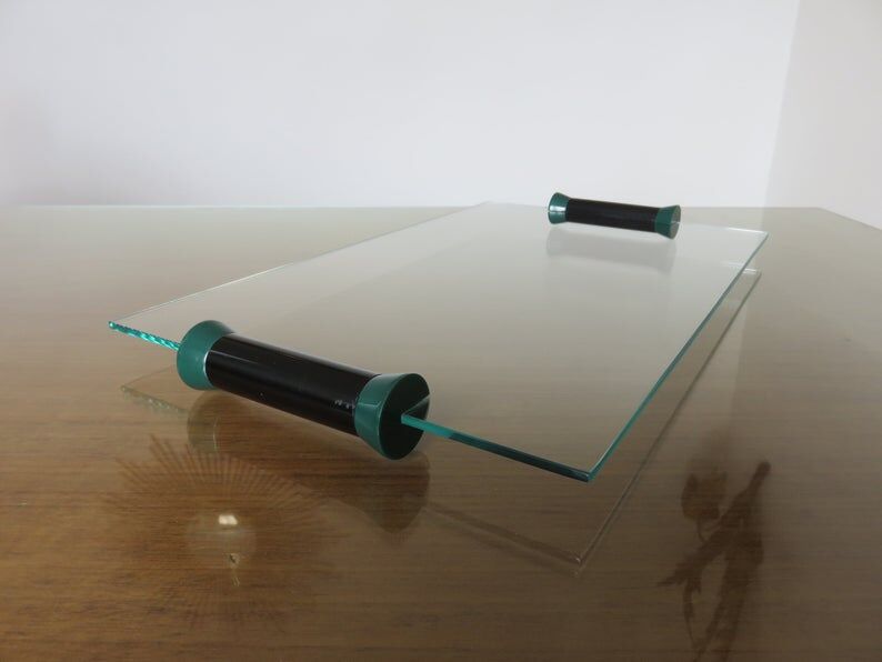 Glass top and polycarbonate 80s era Memphis