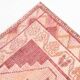 3x13 Rug For Kitchen Red Beige Oushak Vintage Runner Rug, 83x386Cm