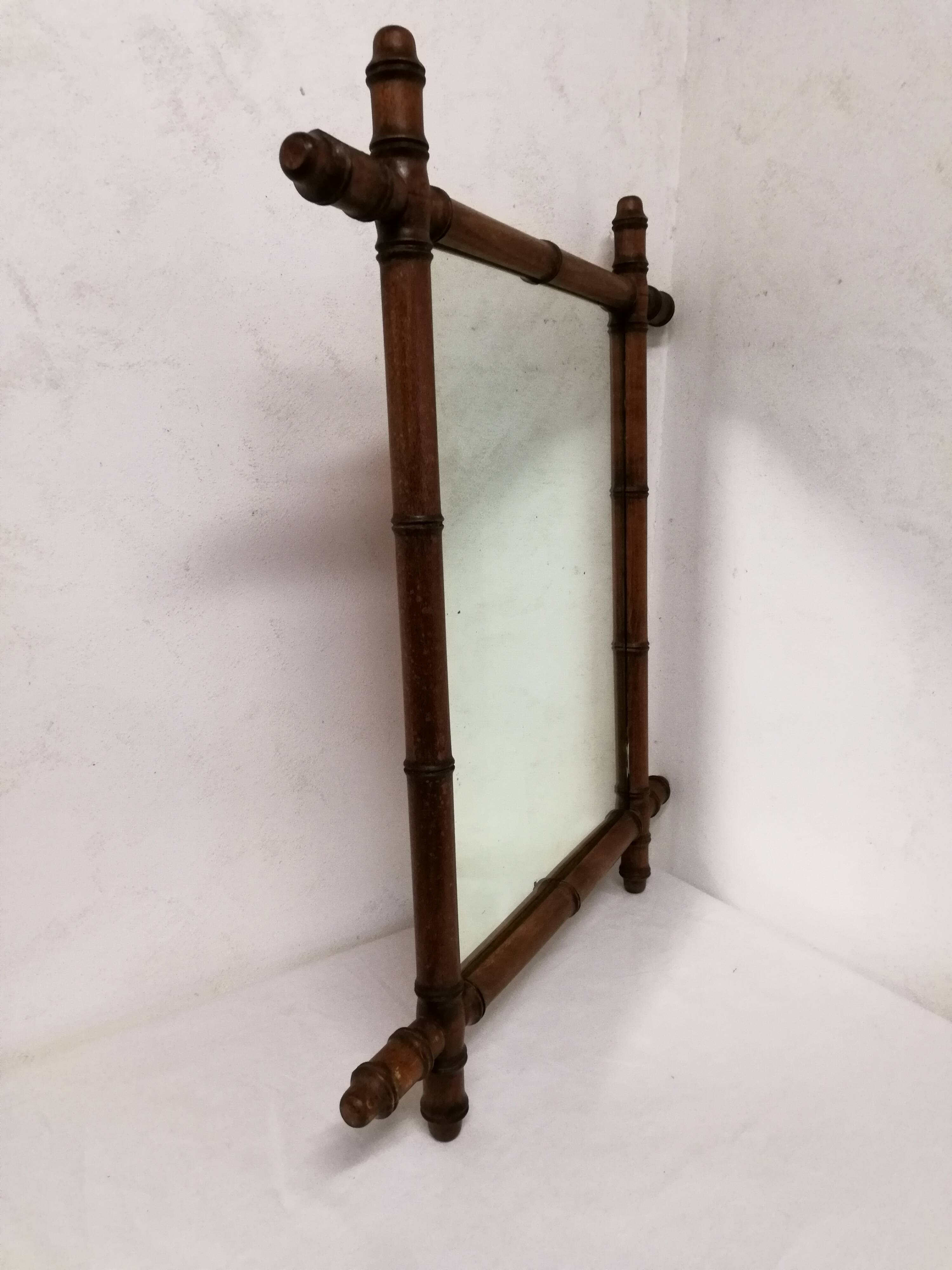 Bamboo imitation wooden mirror