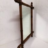 Miroir en bois imitation bambou