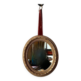 Small vintage wall mirror in gold painted wood