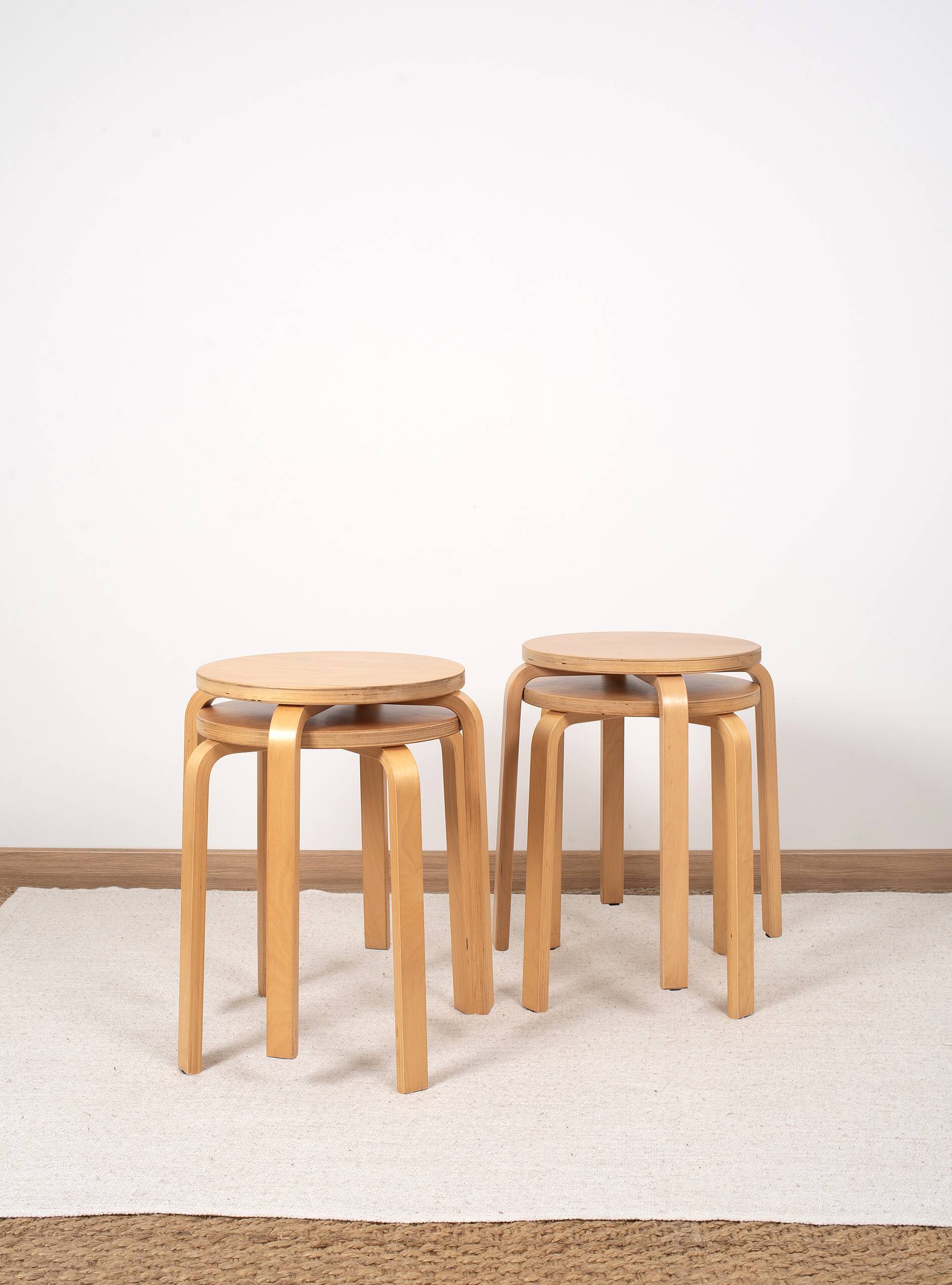 Ikea stools, frosta model, from the 90s. set of 4.