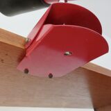 Italian clamp wall lamp with double chrome ball joint 1970