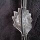 Rare Unique Pair of Bronze Wall Lights with Leaf Design by Lucien Gau Folio
