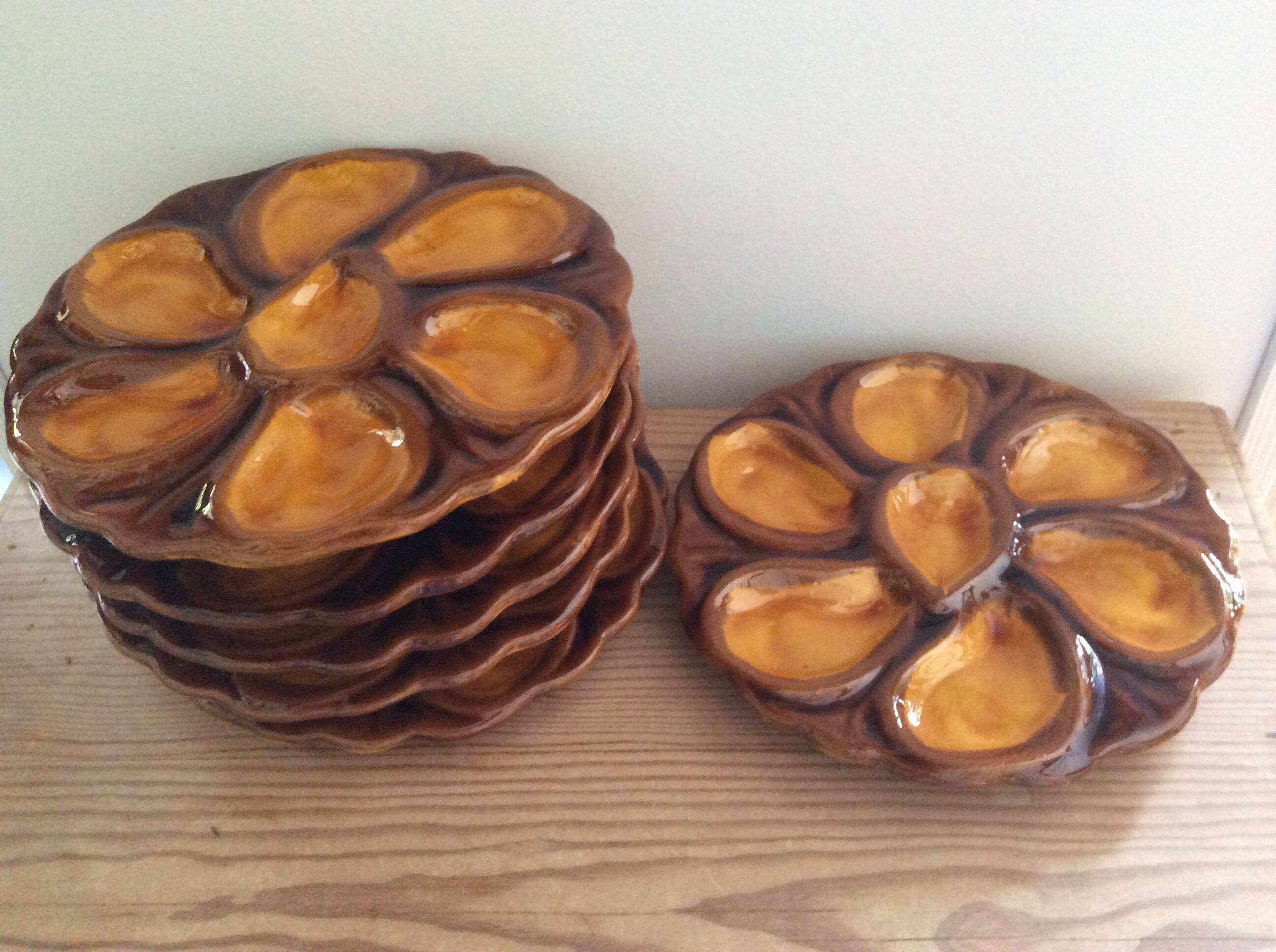 6 oyster plates