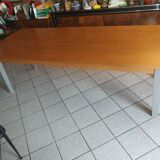 Solid walnut table circa 1980 with double patina