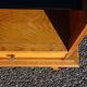 Vintage oak bedside table with splayed legs