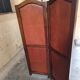 4-leaf wood and leather screen