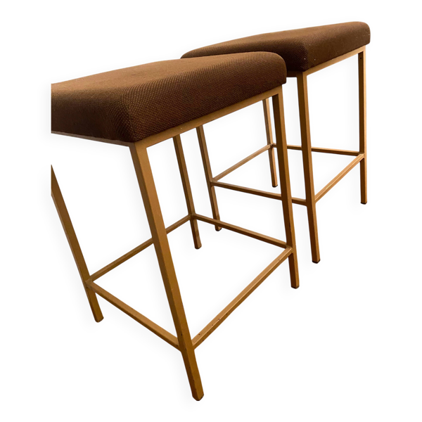 Lot de deux grands tabourets vintage