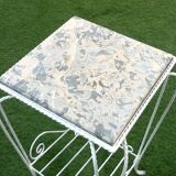 Shelf magazine rack wrought iron twisted with scroll