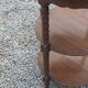 Vintage oak pedestal table with 3 shelves from the 60s