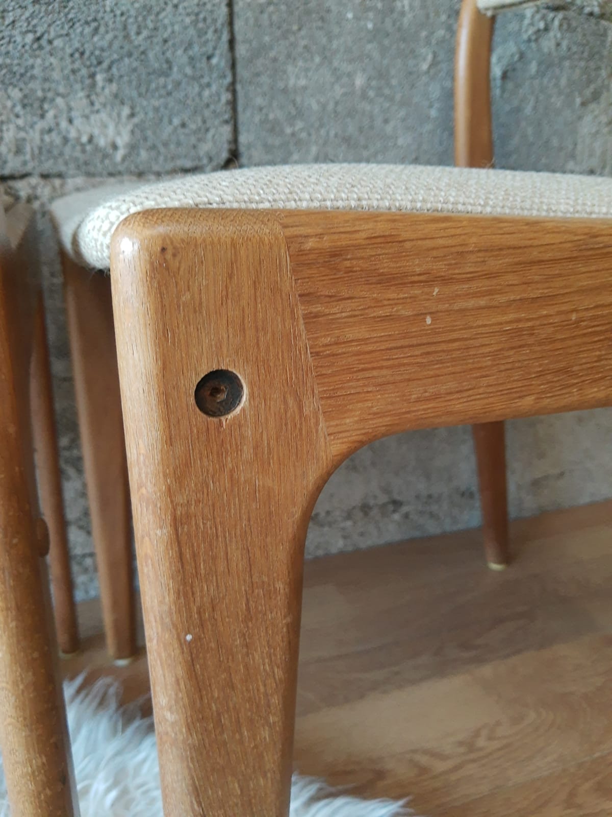 Set of 3 Danish Scandinavian chairs Uldum Mobelfabrik 7171