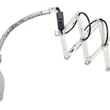 White Industrial Scissor Wall Lamp from Elektroinstala, 1960s