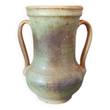 Vase grès vert